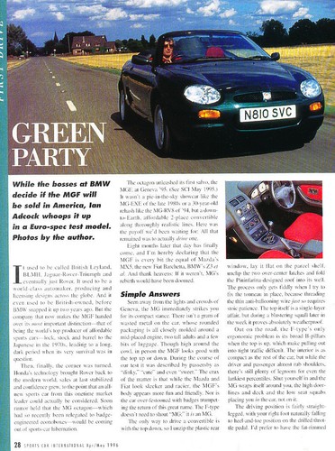 1996 mgf original road - 1.8-,