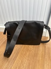 M&S Black Leather Small Shoulder Bag