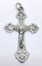 ANTIQUE, SILVER CRUCIFIX