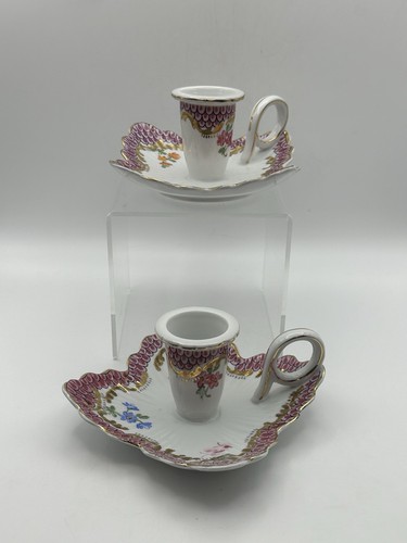 Pair china candlesticks - a, of