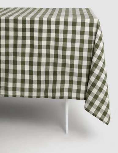 Green beige gingham - &,