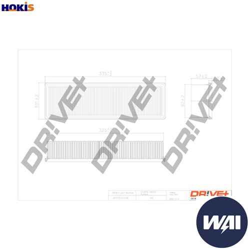 Air filter dp1110 - dp1110.10.0199, for