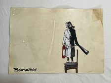 BANKSY drawing and painting on