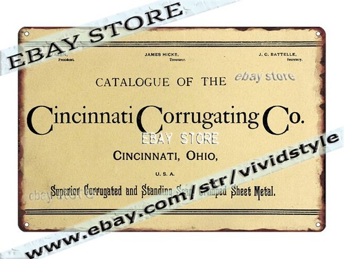Tin sign 1885 corrugated - sign,