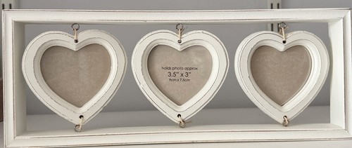 Shabby chic triple heart - shabby,