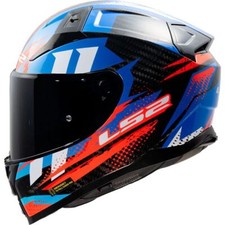 LS2 FF811 VECTOR 2 CARBON TANTIC RED BLUE FREE Dark Visor, Clear Pinlock and Bag