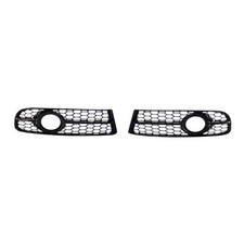 Front Bumper Honeycomb Fog Grille Cover For Audi A4 B7 S-Line S4 2005-2008 Black