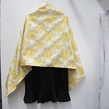 CREAM YELLOW & GOLD BROCADE WRAP SCARF WEDDING PARTY PROM SHAWL SHRUG PASHMINA