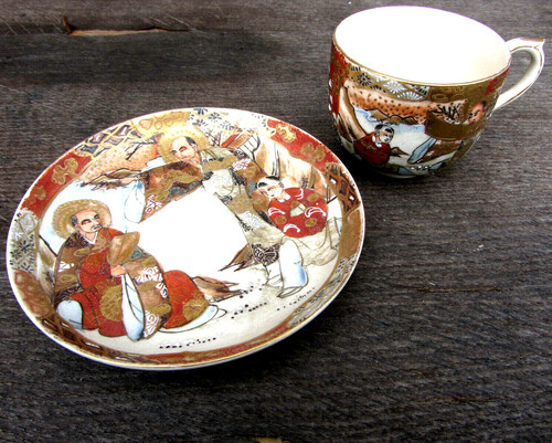 Satsuma cup saucer figural - cup, &