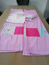 NEXT girls Patchwork flowers Curtains and single duvet set. Drop 54"