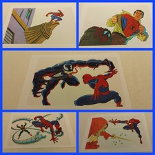 Spider-Man and Force Works Acetate Animation Cells. Cartoon. Marvel c1994.