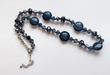 Blue Tone Bead Glass Faceted
