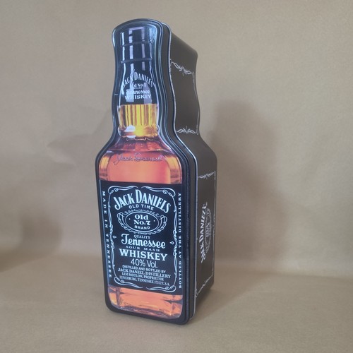 Jack daniels bottle shaped tin - jack,