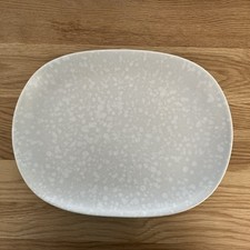 Poole Twintone Pottery - Seagull Grey - 35 X 27 CM Vintage Platter