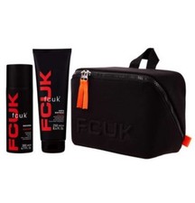 FCUK Sport Wash Bag Gift Set - Bodyspray 200ml & Hair and Body Wash 250ml New