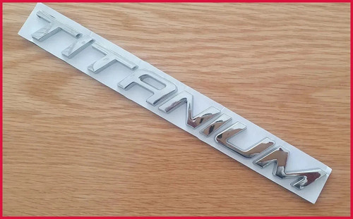 Metal titanium letter logo - 3d,