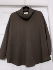 Lovely,  Versatile Sahara Brown Jersey  Tunic Top Size S/M 52" Bust