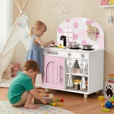 Wooden Play Kitchen Kids Toy