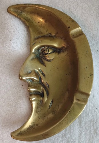 Vtg brass trinket - brass, ash