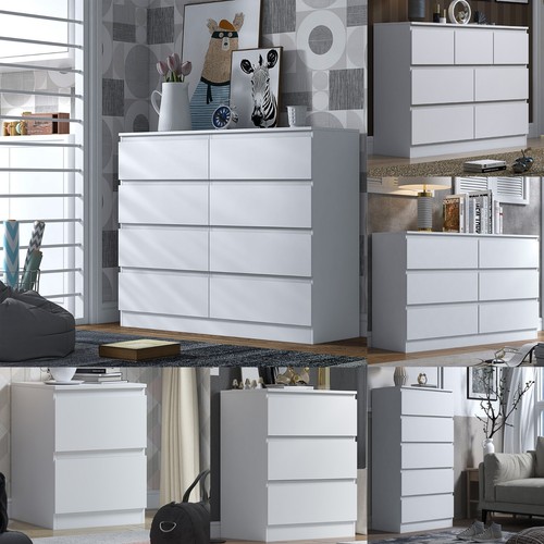Matt white chest - chest, drawers