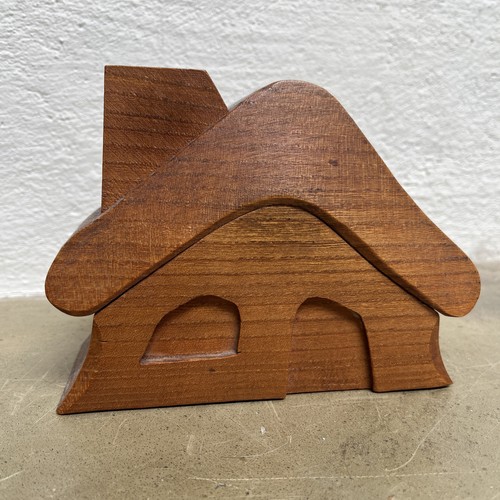 Wooden handcrafted house money - wooden,