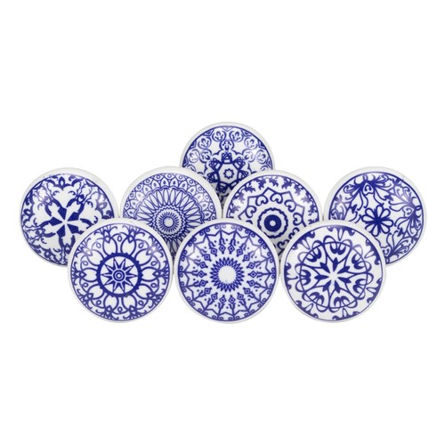 Round blue white - 8,