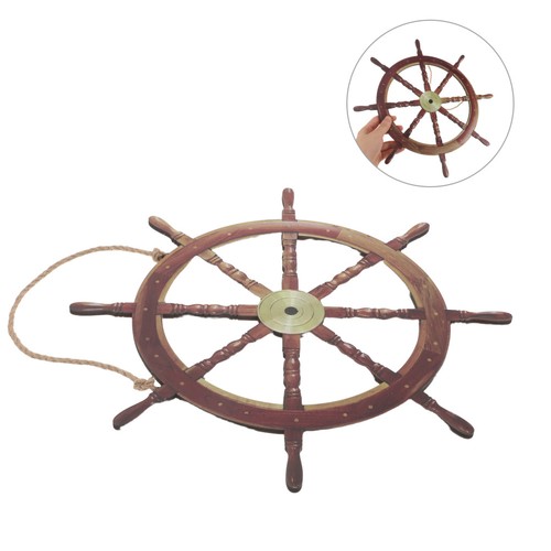 Wooden ship wheel decor - wheel, pirate