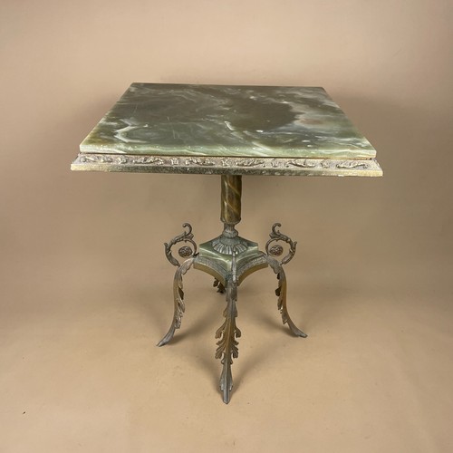 Brass marble table - brass,