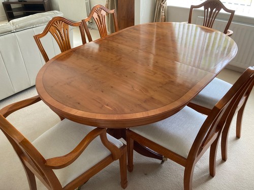 Dining table and chairs with - table, 6
