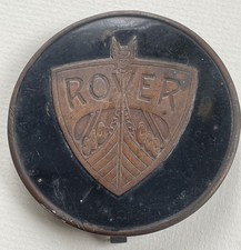 Vintage Brass Rover Viking Ship Wheel Badge