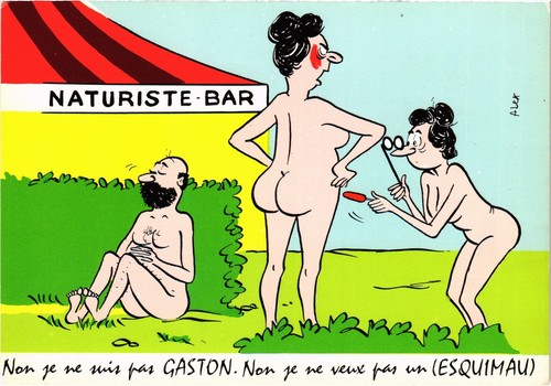 Cpm naturists humor pin - naturists, pin-up
