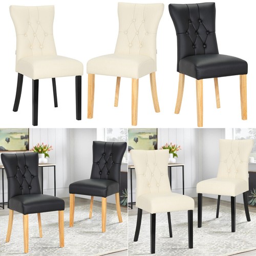 Pair faux leather dining - pair,