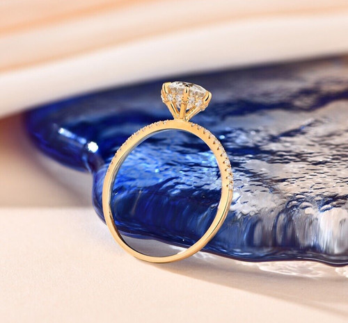 1ct yellow gold ring diamond - yellow,