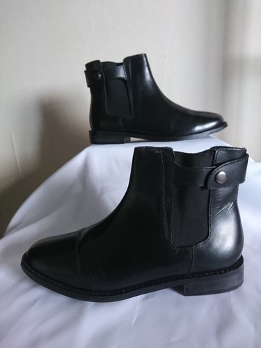 Faith black leather chelsea - leather,