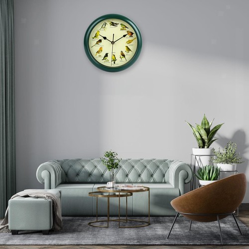 Green bird sound - bird, clock