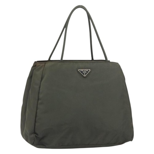 Prada hand bag nylon khaki - prada,