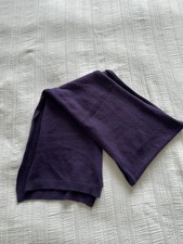 John Lewis Plum Purple 100% Cashmere Knit Scarf 30x180cms SMALL PULL