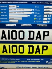 A100 DAP   Private reg plate