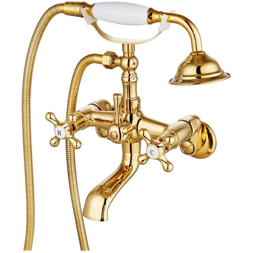 Polished gold clawfoot tub - polished,