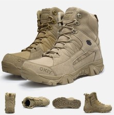 Boots Side-Zip Tactical Men's Military Combat Army Shoes Hiking Duty Work Boots