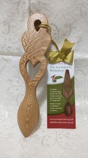 Wooden welsh love spoon by the