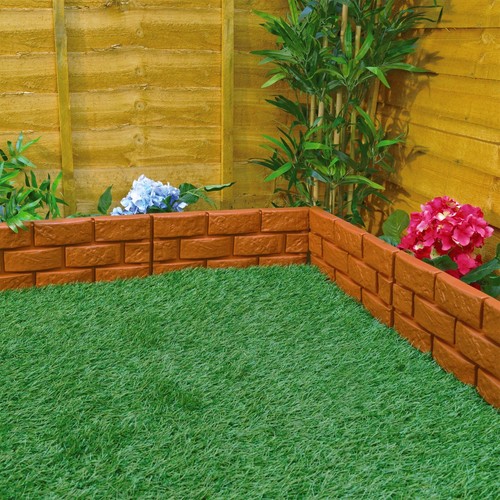 Brick effect garden border - brick,