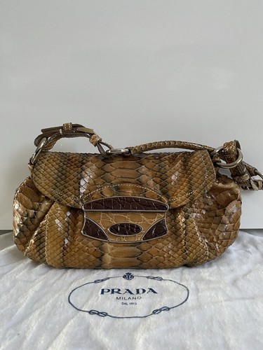 Vintage prada bag snake skin - vintage,