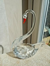 Murano Glass Swan Small Clear