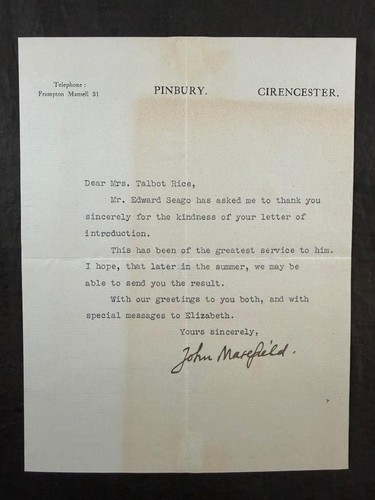 Tls from john masefield - john, to