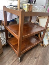  Art Deco 3 Tier Wooden  Tea Trolley