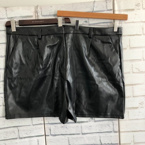 You faux leather shorts - faux,