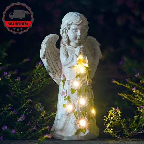 Solar angel garden statue - solar,