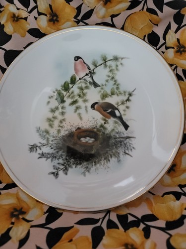 Fenton china plate birds 10 - ,