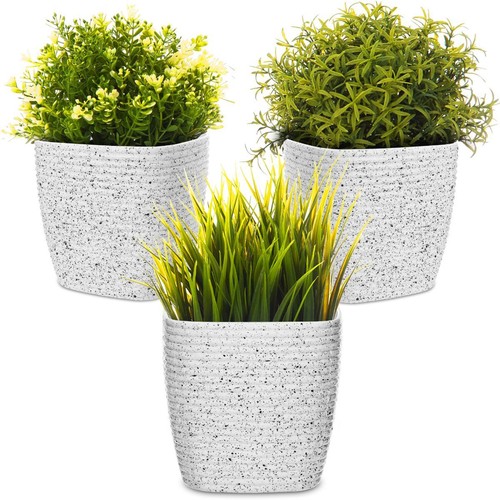 Livivo white sandstone - white, plant
